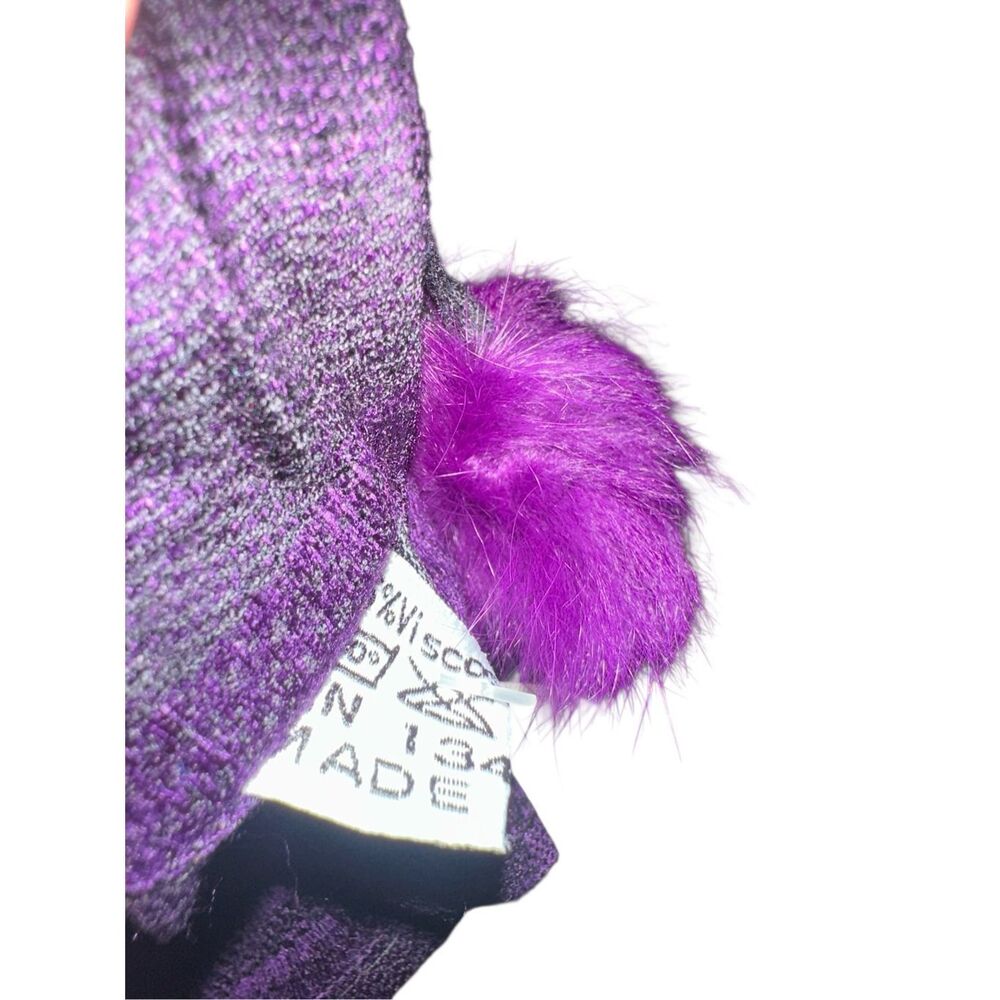 NEW WITH TAGS Pashmina VERY MODA Scarf Women's Scarf Wrap Shawl PURPLE/BLACK Wr - Picture 7 of 11